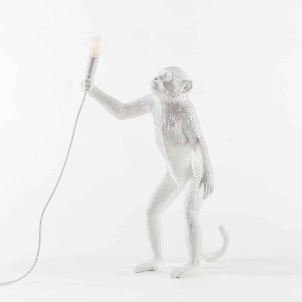 biała lampa wewnętrzna monkey seletti stojąca