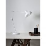 biała lampa biurkowa arigato table
