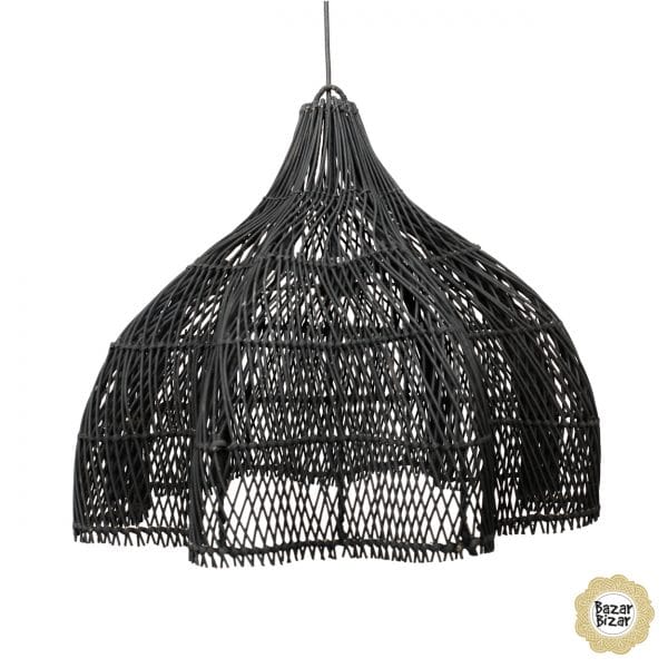 BAYU010B-M-60 lampa rattanowa the wiped w kolorze czarnym bazar bizar