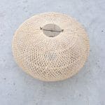 BAYU027N-M-50x35 rattanowy abażur bazar bizar the wholly m na podłodze