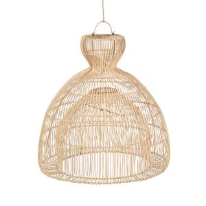 THE MATCHA WHISK NATURAL L - Lampa wisząca rattanowa Ø82cm
