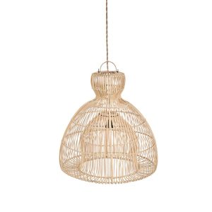 THE MATCHA WHISK NATURAL S - Lampa wisząca rattanowa Ø50cm
