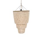 Żyrandol z naturalnych muszli i koralików THE LAGOON - Żyrandol z Naturalnych Muszli Rozmiar M od Bazar Bizar w stylu boho