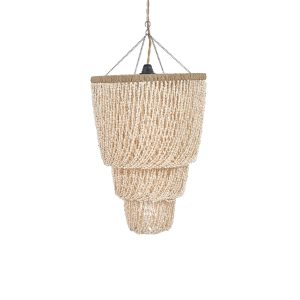 Żyrandol z naturalnych muszli i koralików THE LAGOON - Żyrandol z Naturalnych Muszli Rozmiar M od Bazar Bizar w stylu boho